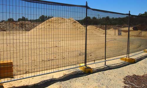 temporary fencing development site